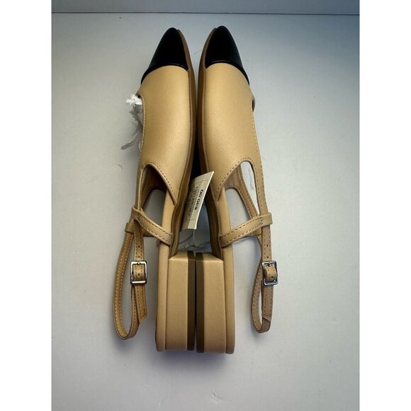Women's Maxine Slingback Ballet Flats - A New Day Tan Cap Toe Size 8.5 NWT - Picture 9 of 10